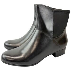 Trotters Magnolia Womens 6W Brown Wide Leather Ankle Booties Boots T2164-200‎